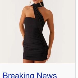 Black breaking news peppermayo mini dress